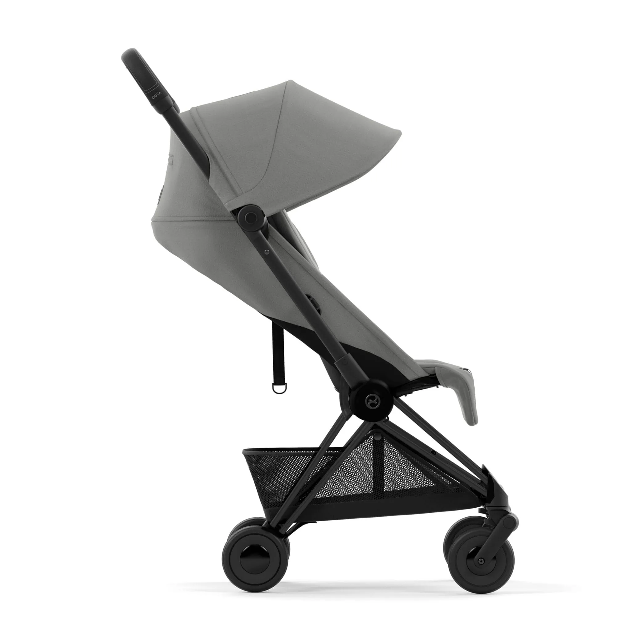 Cybex Poussette Coya - Cadre noir mat avec siège gris mirage