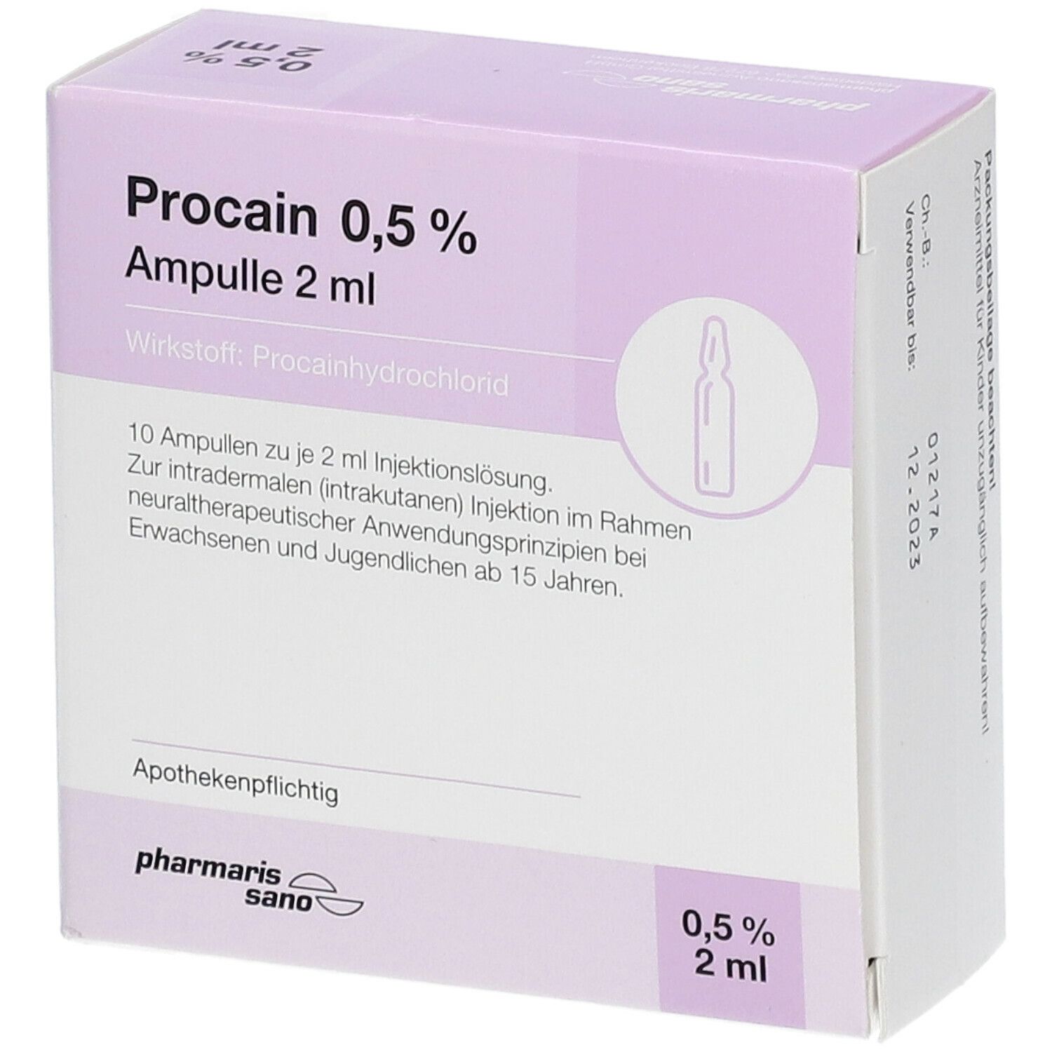 PROCAIN pharmarissano 0,5% Inj.-Lsg.Ampullen 2 ml