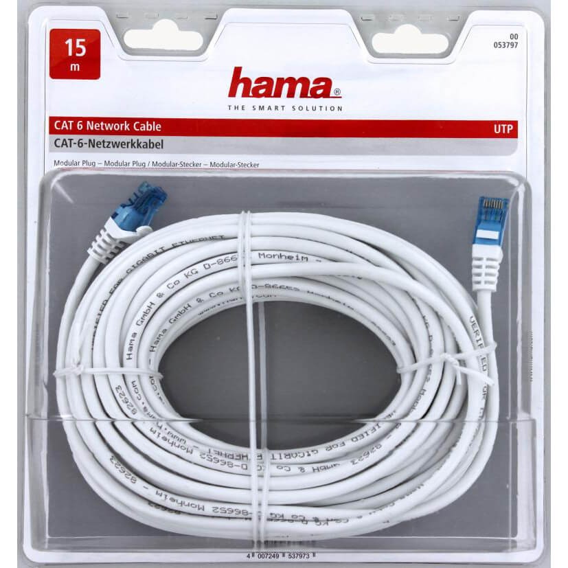 Hama - Network Cable CAT 6UTP