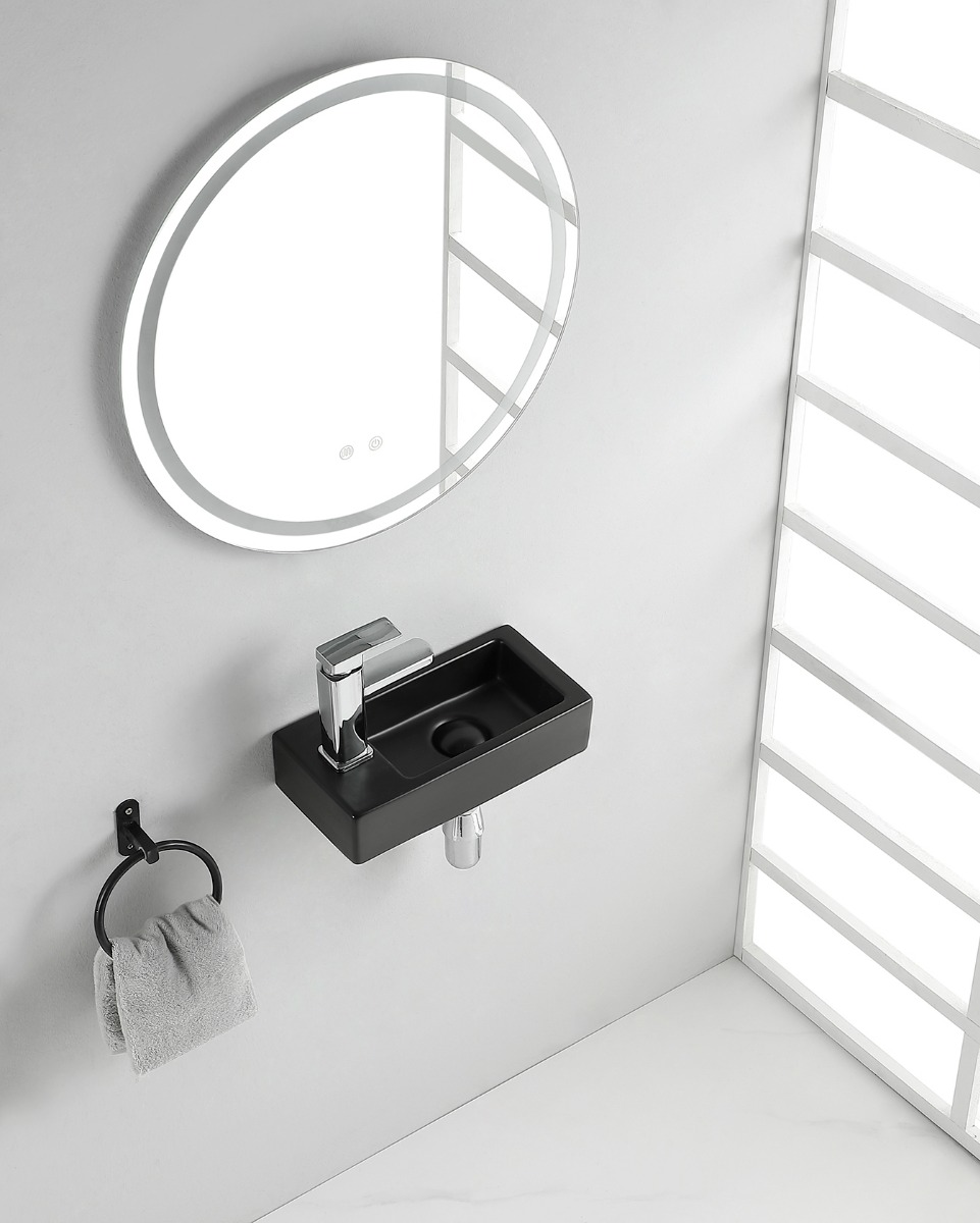 Mueller Mini Apa links fontein 360x180x90 mat zwart