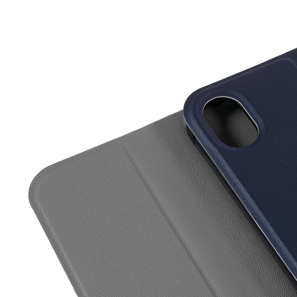 iPad Mini 7 (2024) / Mini 6 (2021) Leder Tasche Magnet Bluetooth Tastatur Abnehmbar (QWERTY) - Dunkelblau