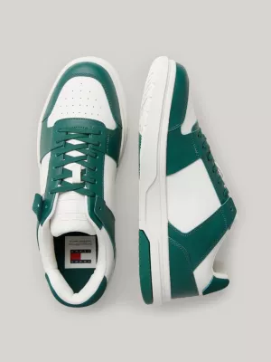 Tênis Brooklyn Leather com sola de borracha colorida