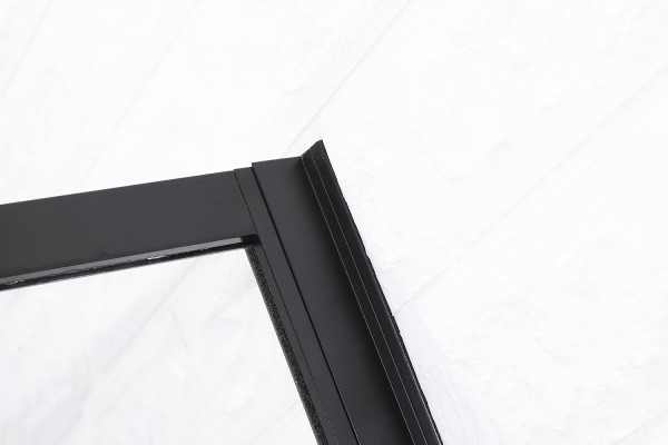Saniclear Nero 90x90 douchecabine 8mm anti-kalk mat zwart 90cm