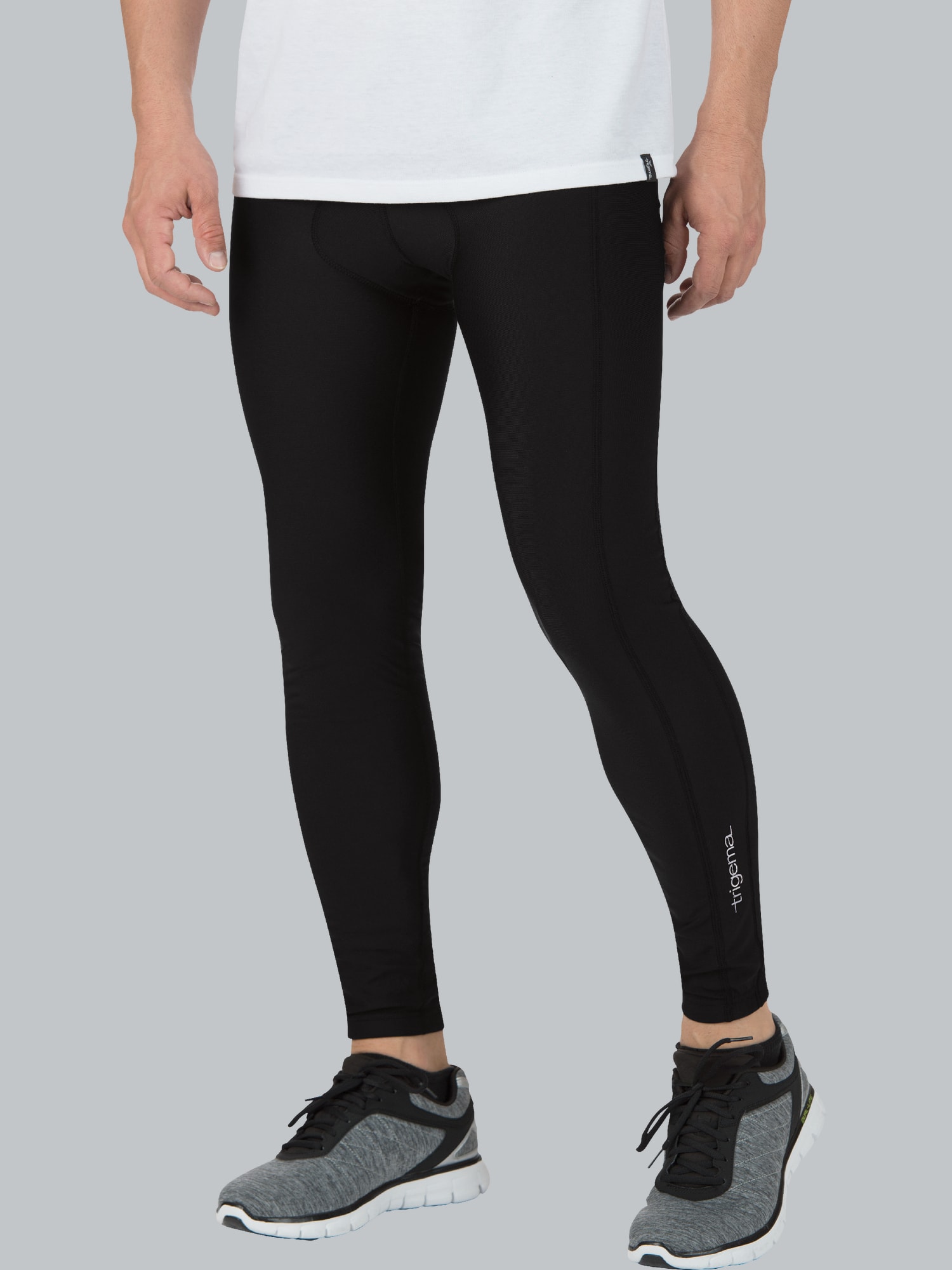 Lange Radler-Hose angeraut Schwarz