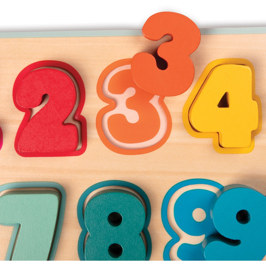 B.TOYS B. Count n’ Doodle - Holzpuzzle mit magnetischen Zahlen 10-teilig Mehrfarbig