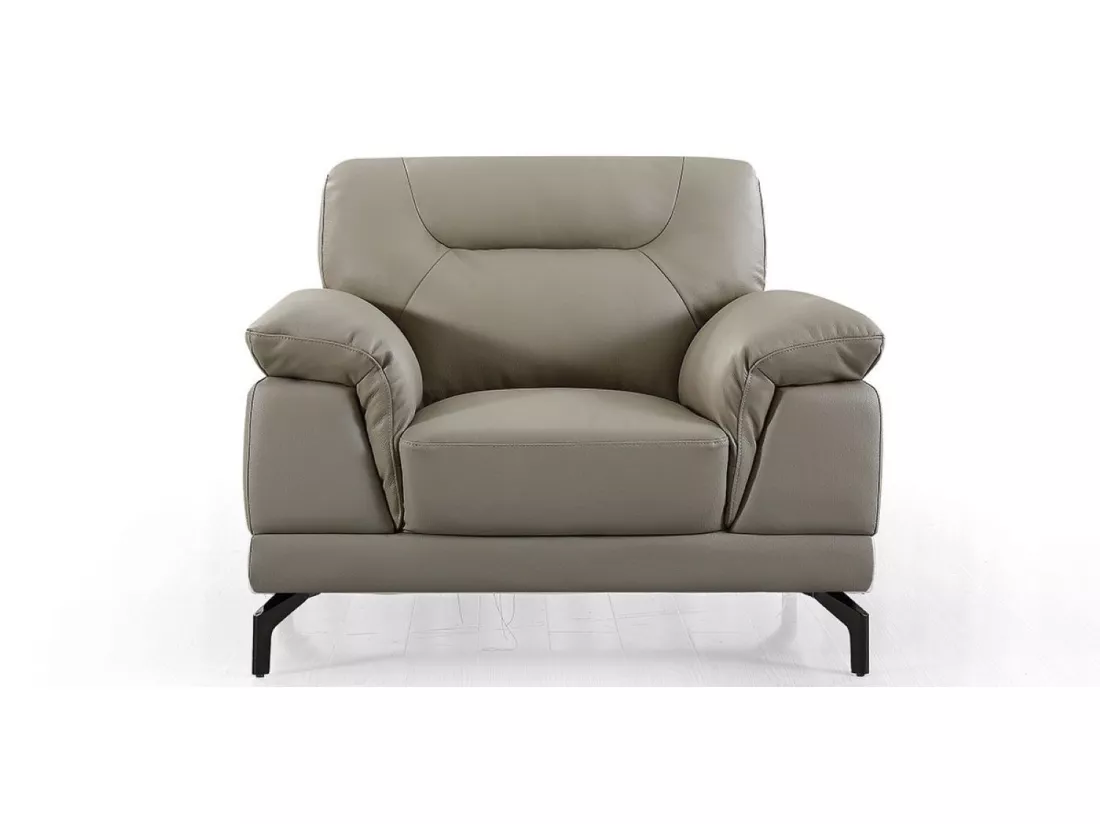 Fauteuil cuir Design BRODY Beige