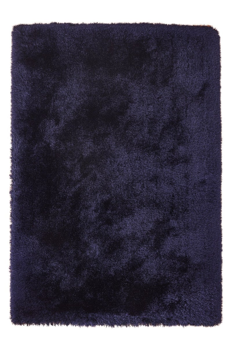 Velvique hoogpolig tapijt, effen blauw, handgetuft, 120 x 170 cm