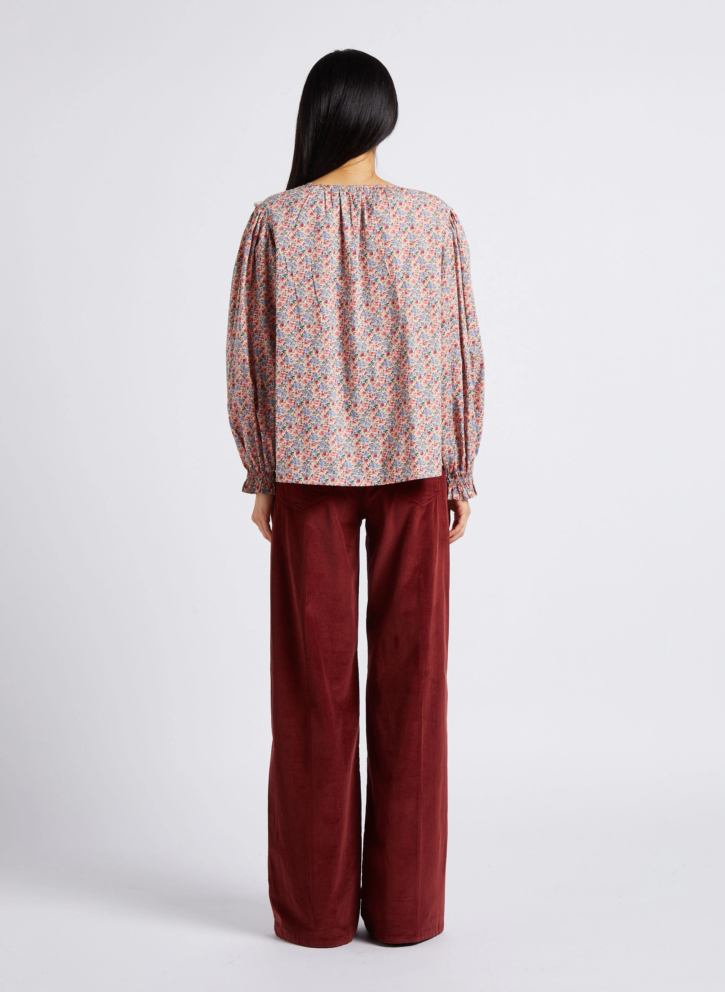 VICKY - Blouse ample imprimée en coton | Multicolore
