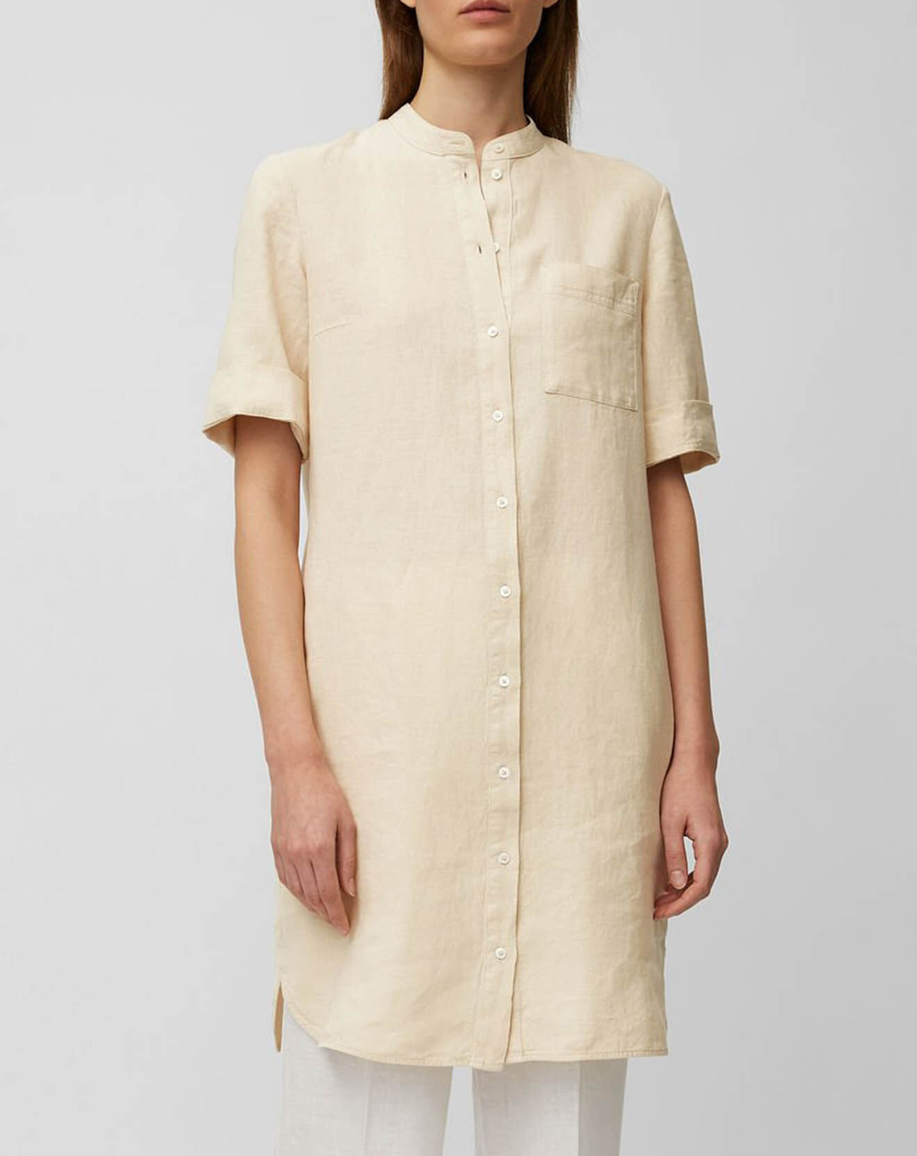 Marc O'Polo Tunique 100% Lin col mao beige