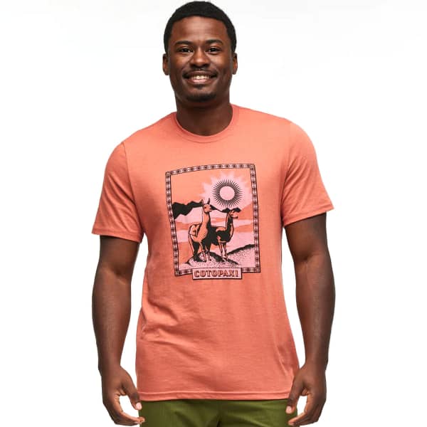 T-shirt COTOPAXI LLAMA GREETINGS ORGANIC T-SHIRT FADED BRICK
