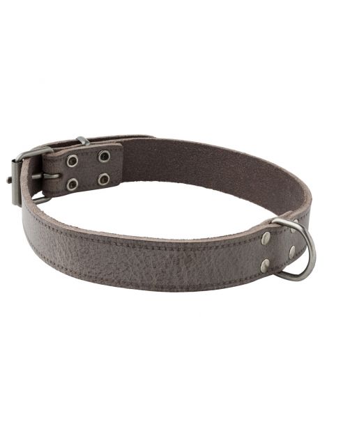 Adori Halsband Vintage Leder Geniet Bruin - Hondenhalsband