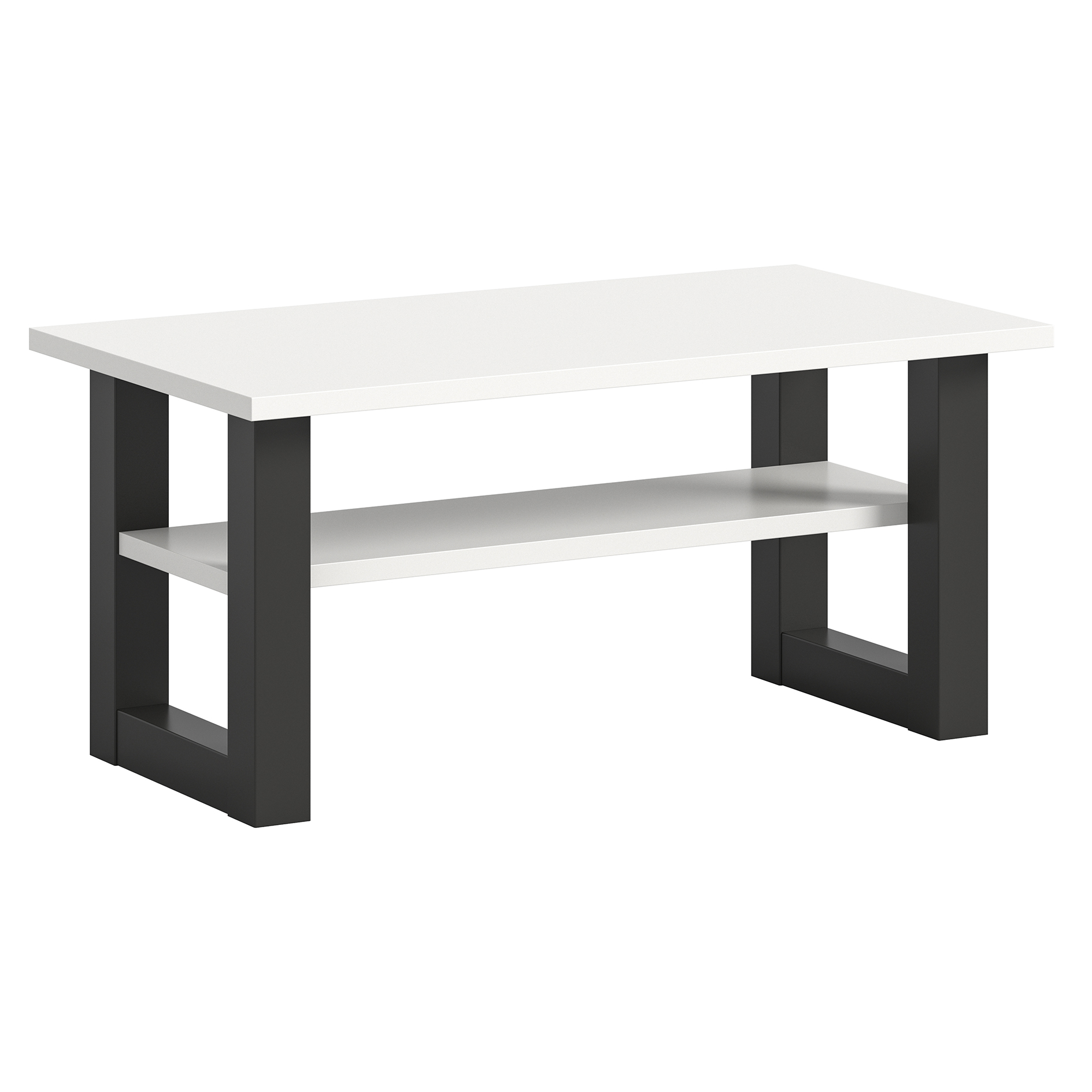 Couchtisch - weiß-grau - 90 cm