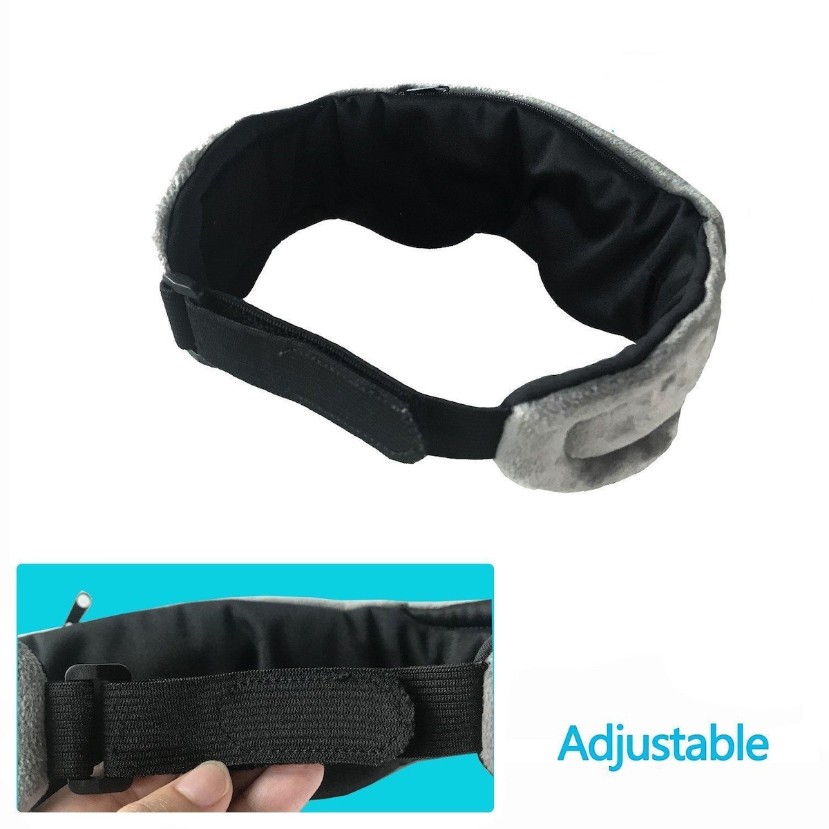 Sovemaske med hodetelefoner Bluetooth 5.0 Grå