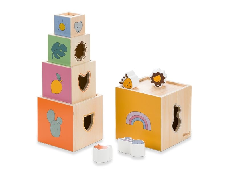 Hauck Stapelspielzeug Stack N Raise Holz-Stapelspiel