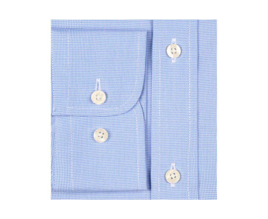 Chemise popeline pied de poule bleu et blanc - ROMARIC