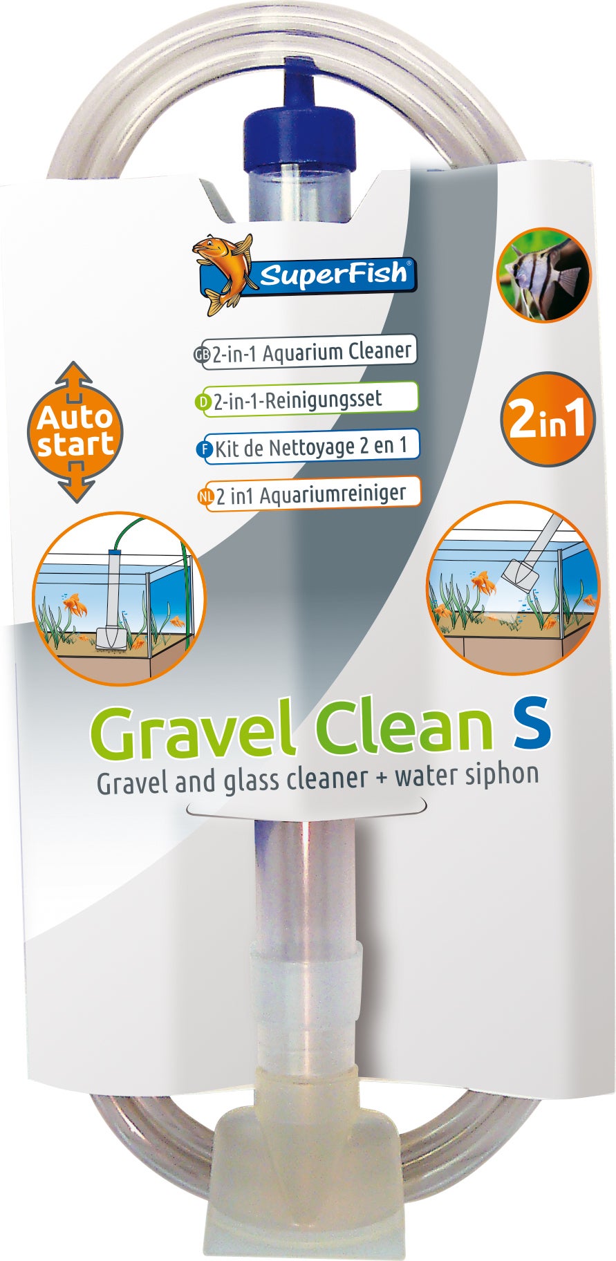 SuperFish aquariumreiniger Gravel Clean S 30 x 4 x 19,5 cm