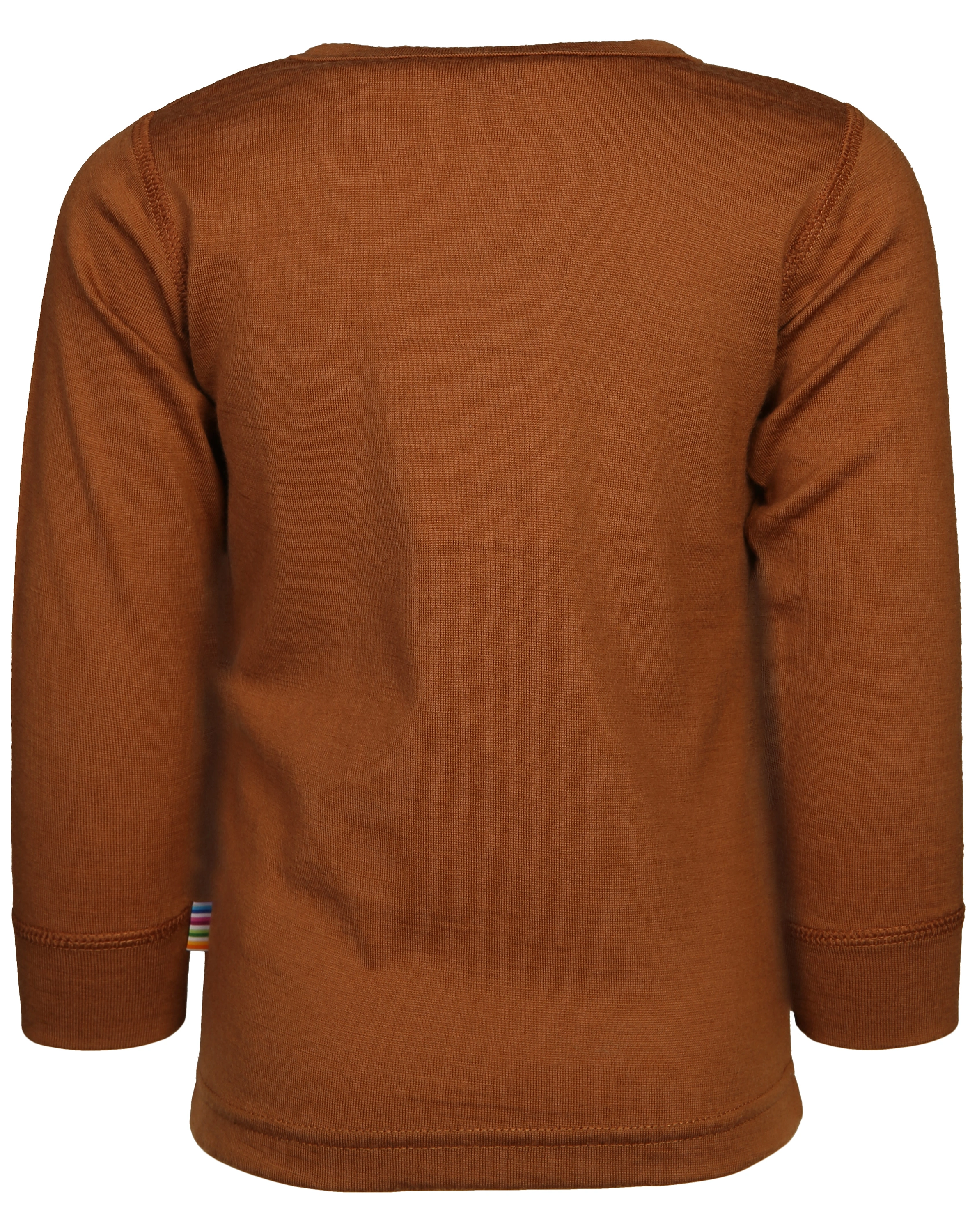 Woll-Langarmshirt 625 - BUTTONS in dark copper