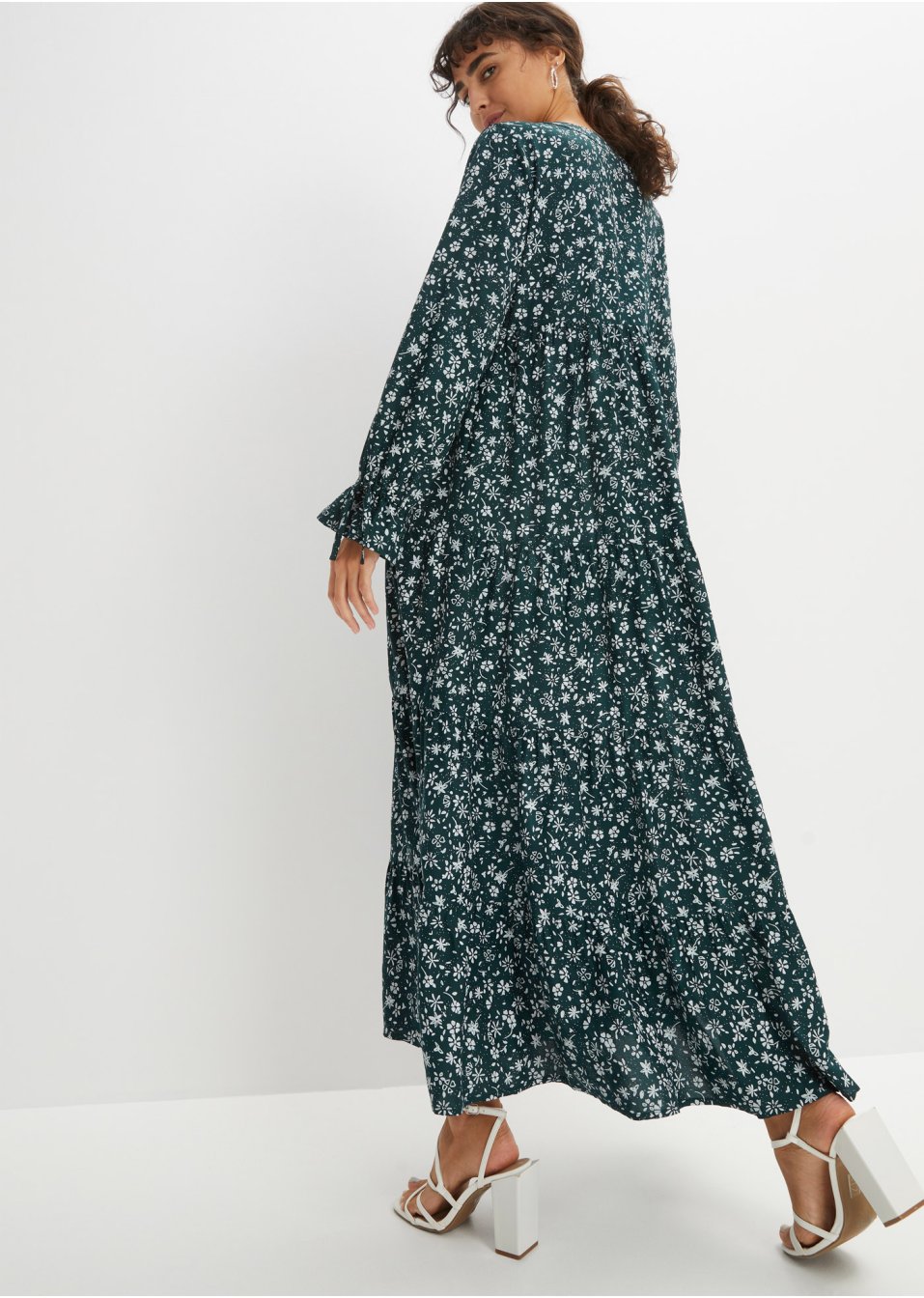 Robe longue imprimée en viscose