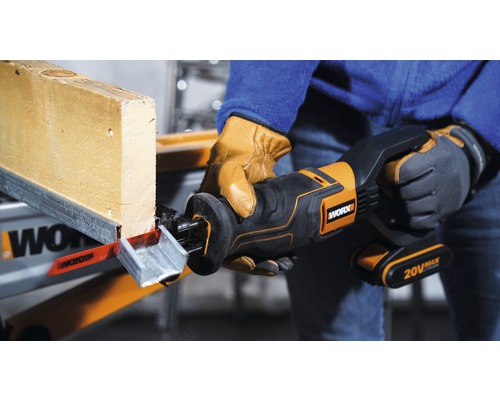 WORX 20V 20mm slag snoerloze reciprozaag WX500.9 + GRATIS bonusartikel 20V accu WA3644 (4,0Ah)