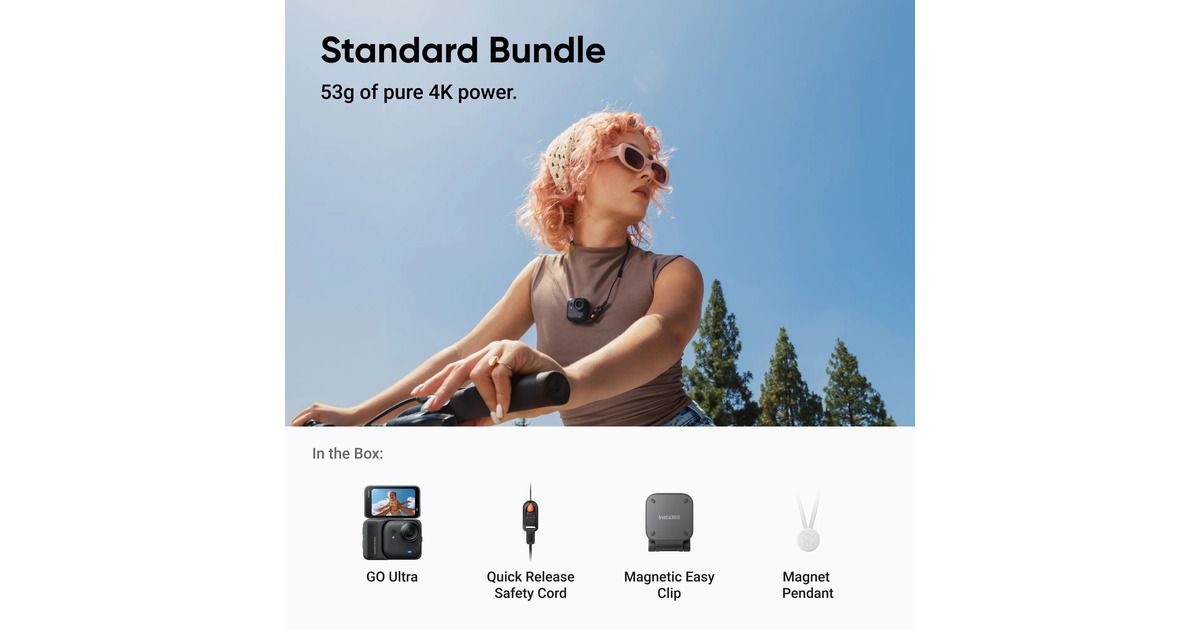 Insta360Go Ultra Standard Bundle videocamera  (Zwart)