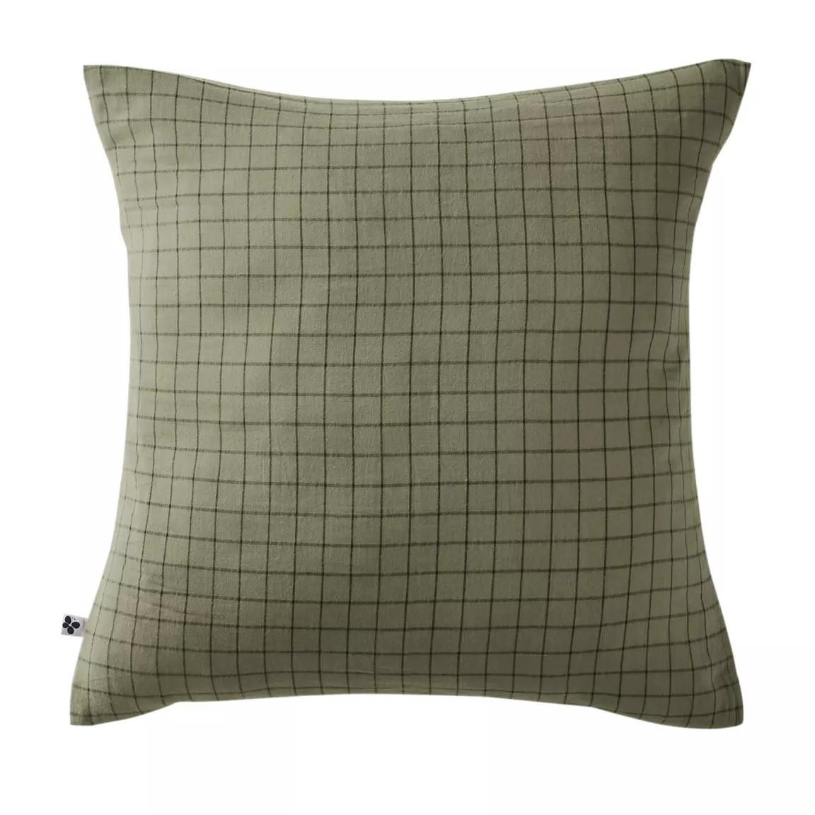 Taie d'oreiller carrée gaze de coton (60 x 60 cm) Gaïa Mix Vert romarin