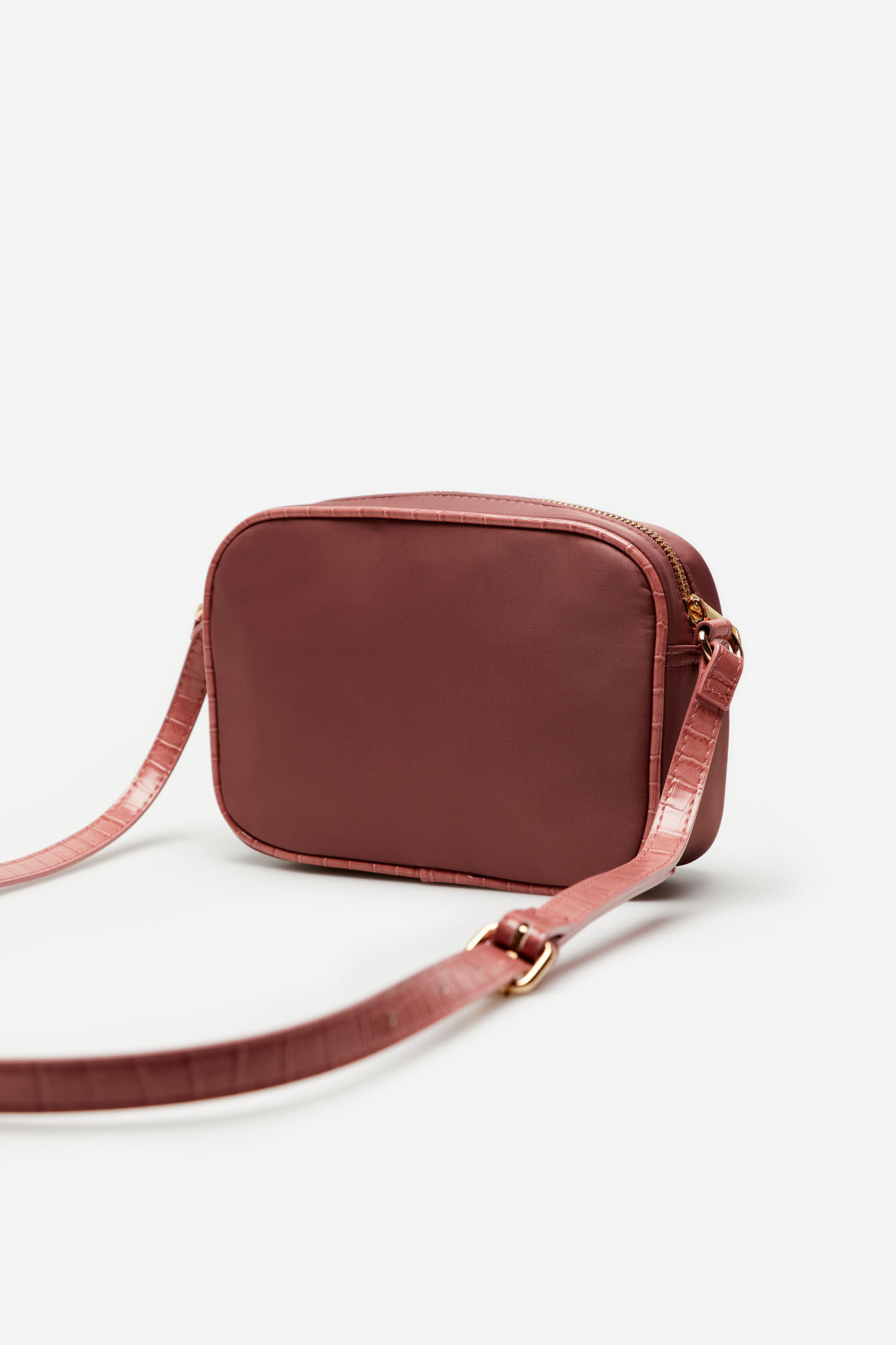 Alça de ombro em tecido de nylon - Rosa