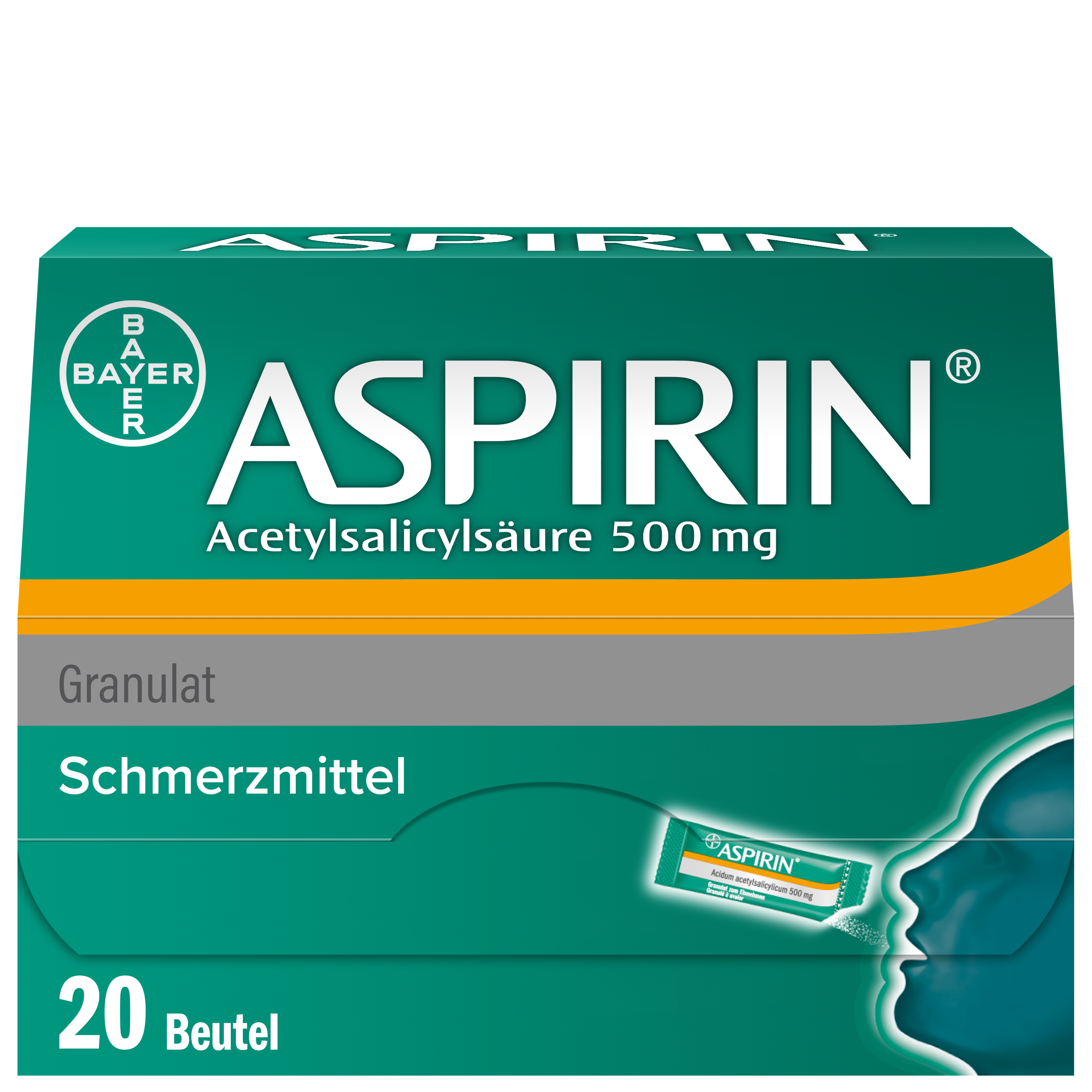 ASPIRINE Gran 500 mg Btl 20 Stk<br>20 Stück, Beutel, Granulat