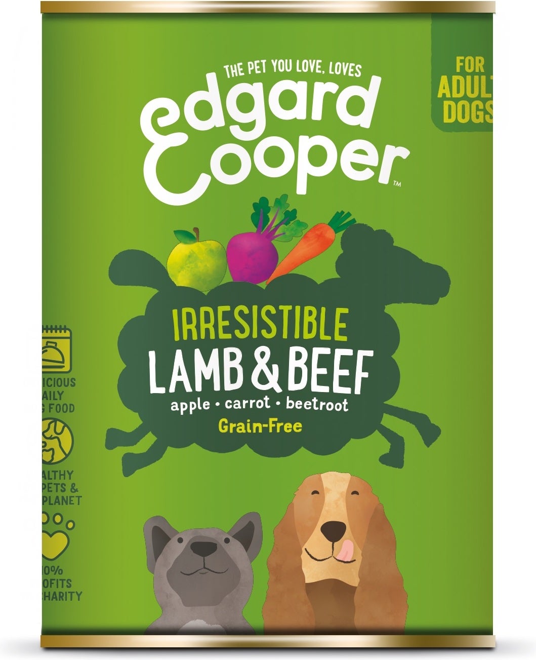 Edgard & Cooper hondenvoer lam en rund adult 400 g