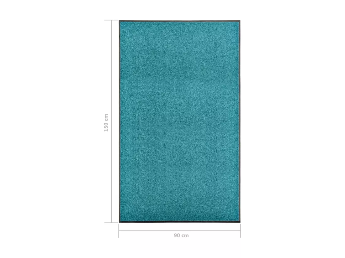 Paillasson lavable Cyan 90x150 cm