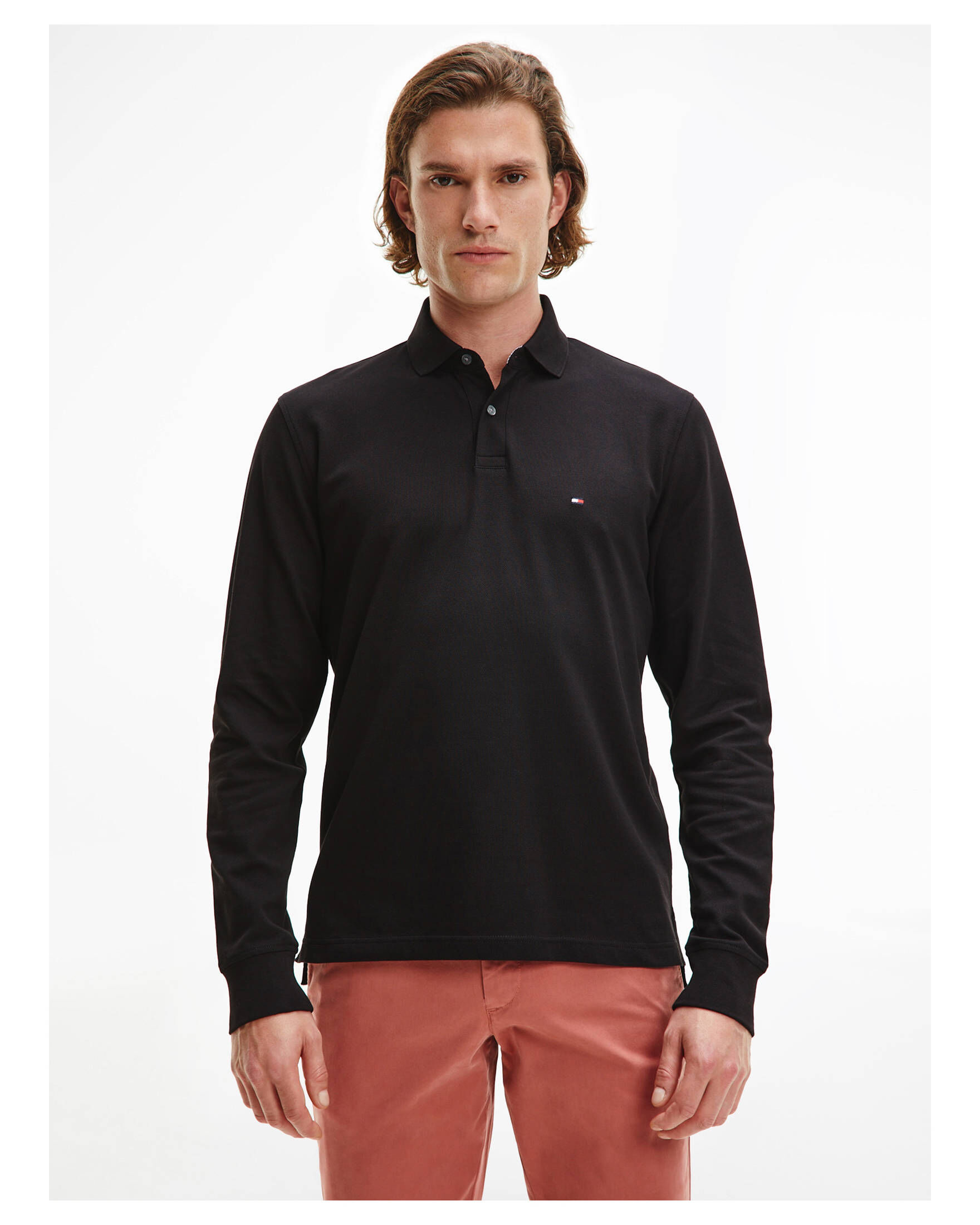 Tommy Hilfiger| Herren Poloshirt 1985 TH FLEX Regular Fit Langarm
