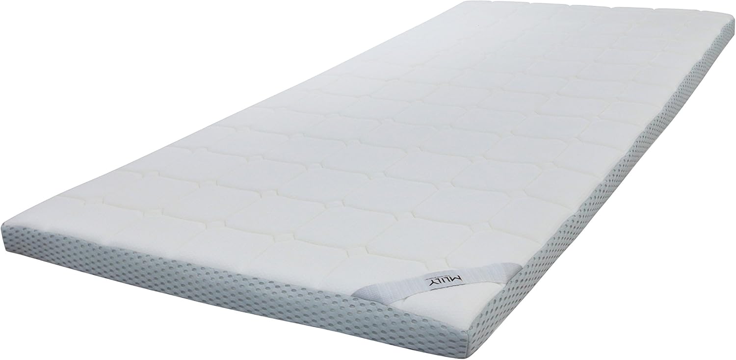 Mlily Ebitop Gesteppte Matratzenauflage, EBI - A1-180.7 Bezug-waschbar Viskose Topper, 200x180x7 cm weiß
