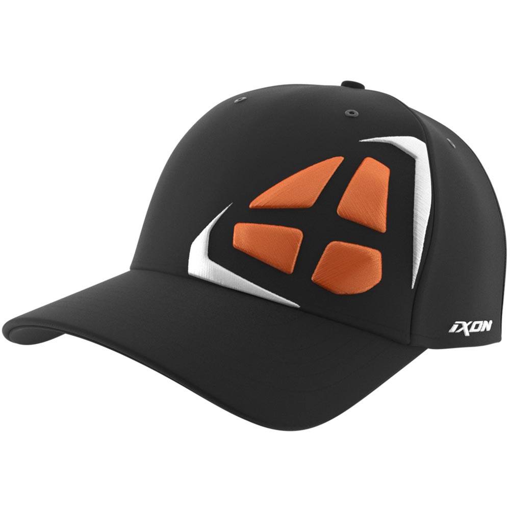 Ixon - Casquette Mate Noir / Blanc / Orange