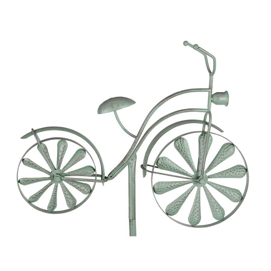 Metall-Gartenstab Fahrrad 160cm Antik-Grün