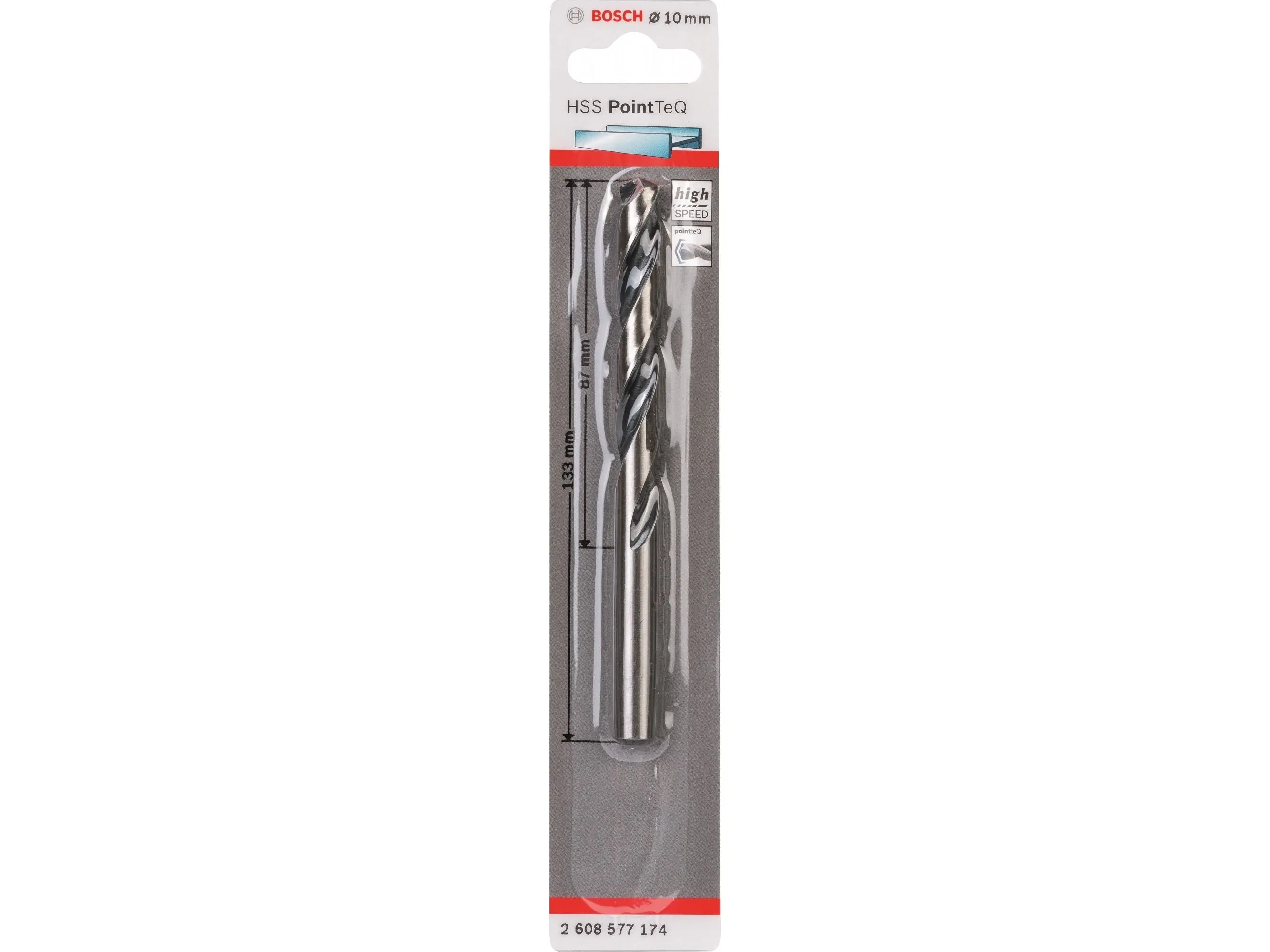 Bosch PointTeQ - Borebit - for metal - twist-bit - 10 mm - længde: 133 mm