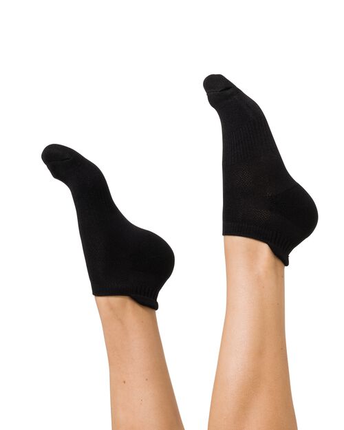 2 paires de chaussettes de sport femme noir