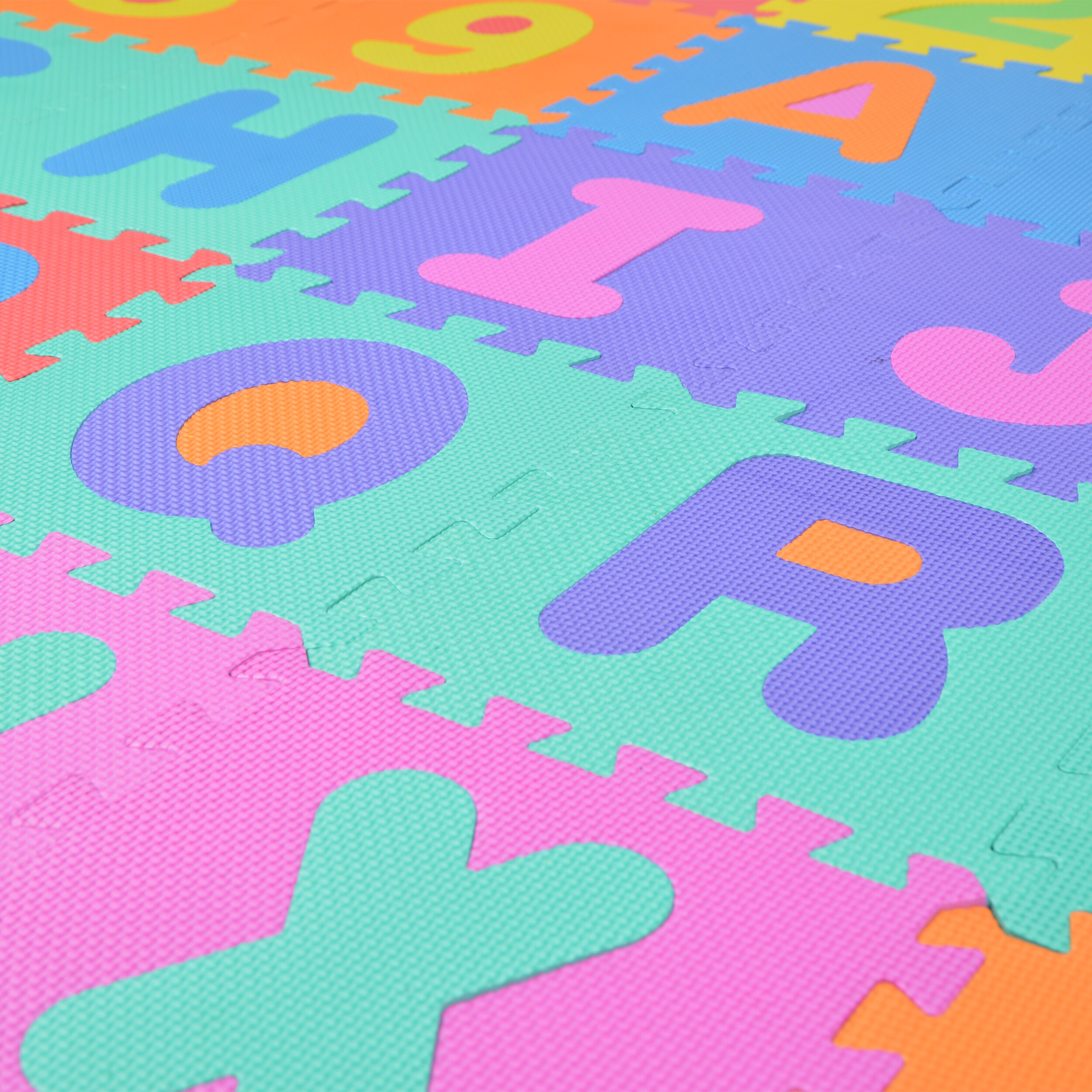 Pink Papaya Puzzlematte mit Zahlen und Buchstaben Puzzlestar ABC/123