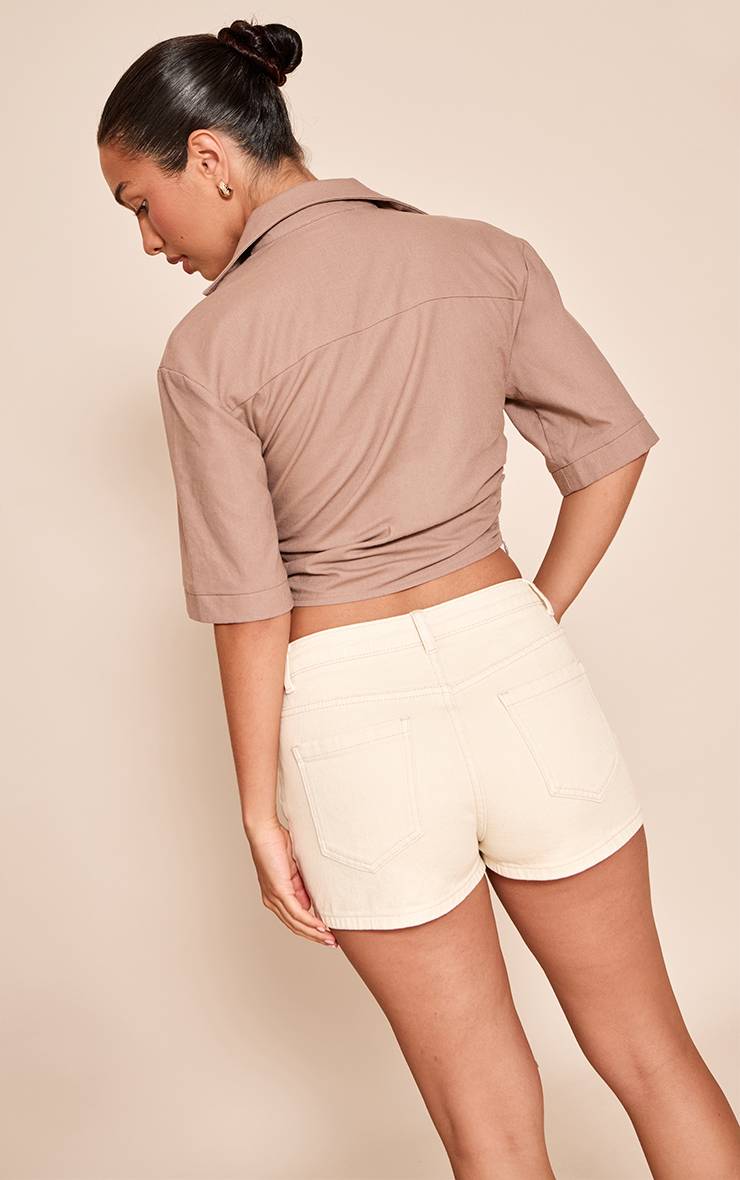 Champignon Chemise Courte Tissée Légère