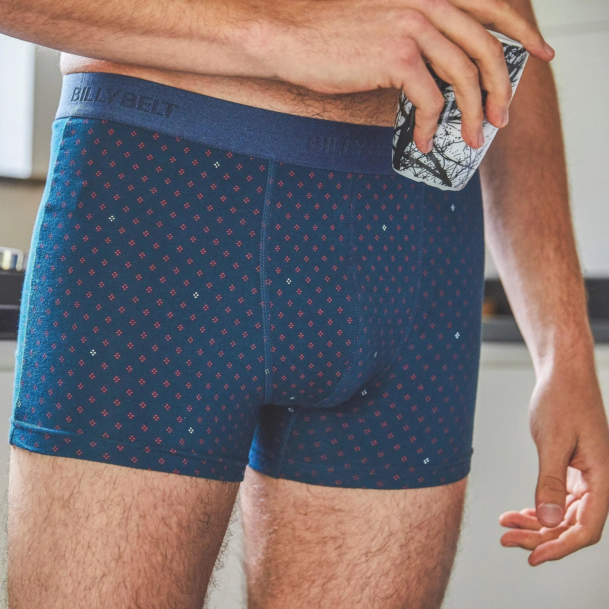 RED DIAMOND - Boxer en coton biologique | Bleu