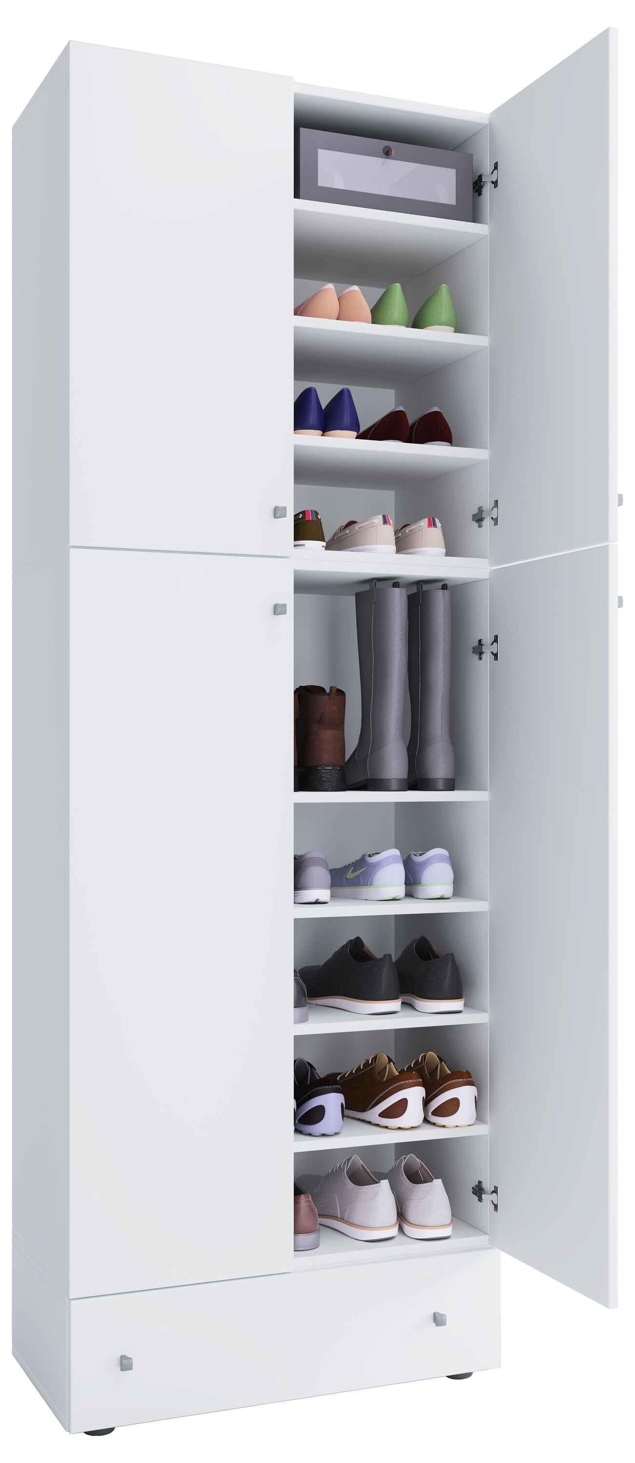 VCM XXL Schuhschrank Kleiderschrank Schuhe Schrank Dielenschrank Lona 9f Schublade