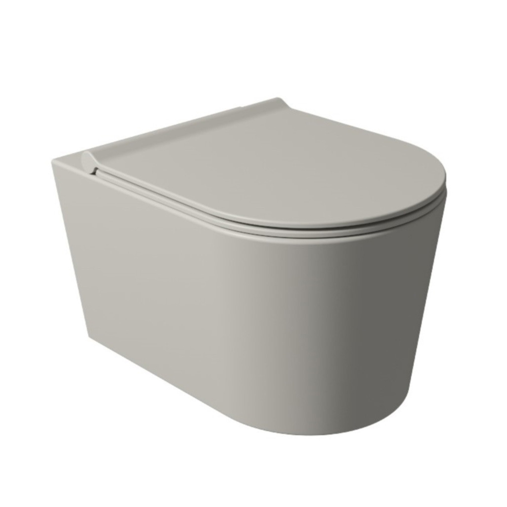 Salenzi Civita wandcloset toiletpot randloos mat grijs 35x50cm