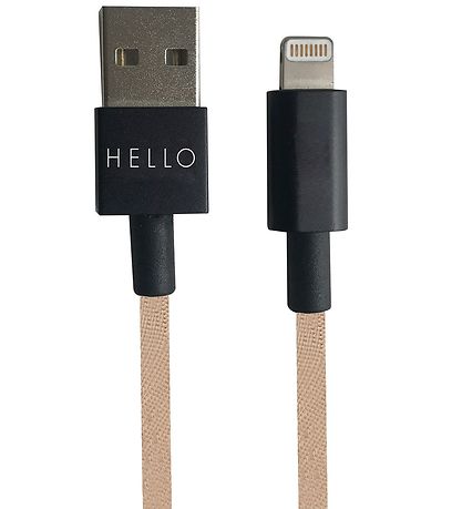 Design Letters Lightning Ladekabel - 1 m - Beige