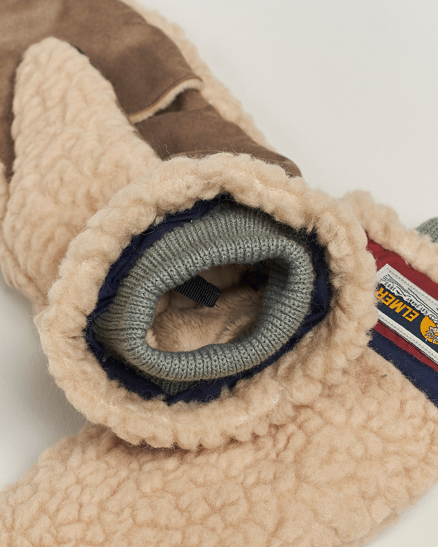 Elmer by Swany Miyo Wool Teddy Mittens Beige/Wine