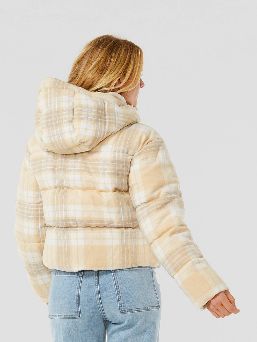 Rip Curl Anti-Series Surf Check Puffer Jacket natural