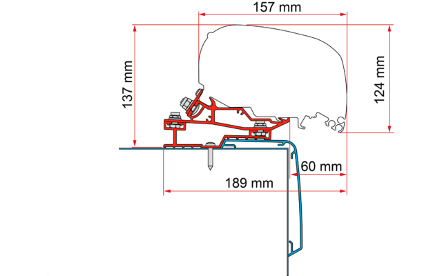 Fiamma Rapido C55i C86i Adapter Markise für F65 / F80