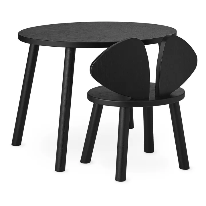 Nofred Chaise en chêne Souris | Noir