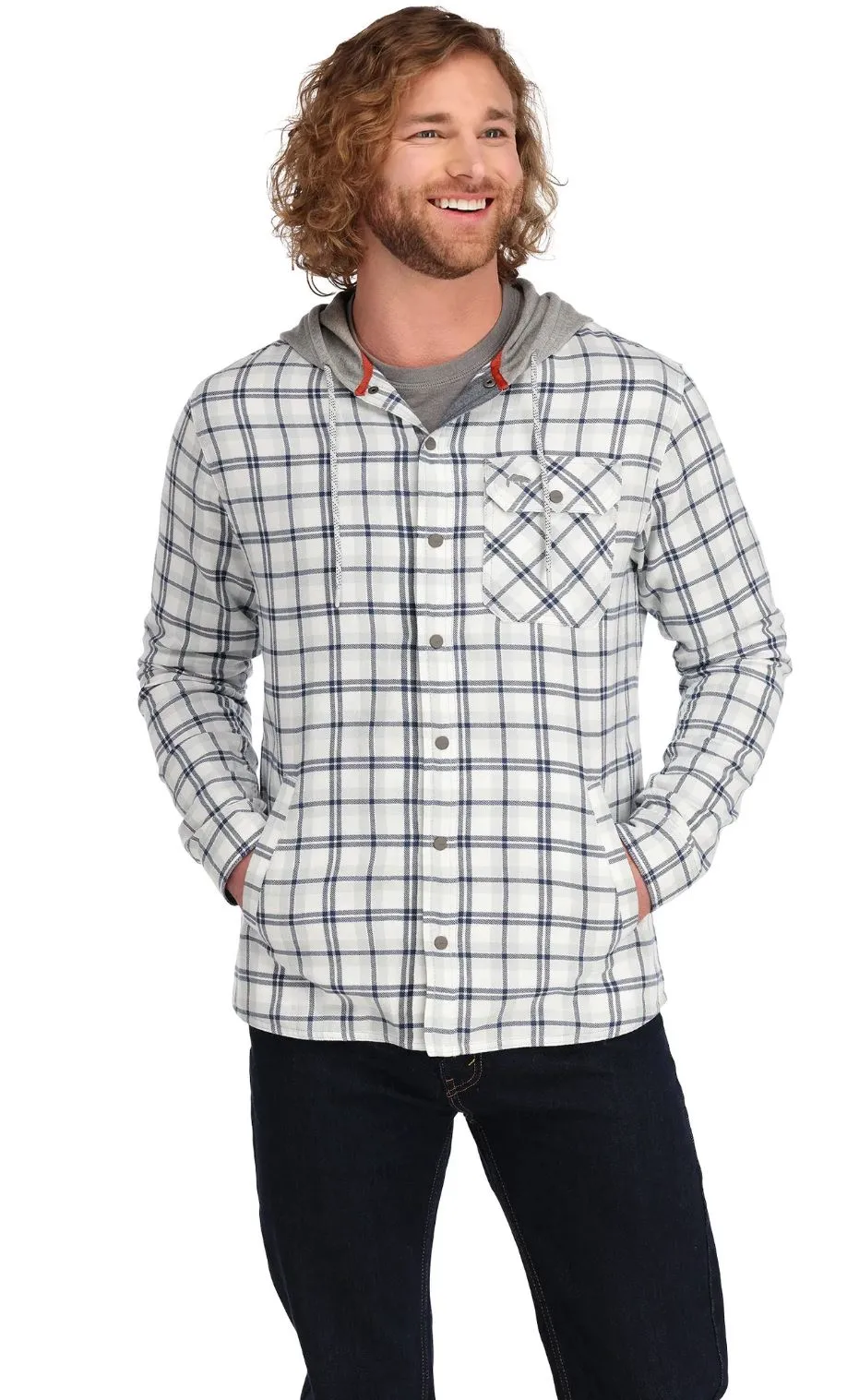 Simms Simms Santee Flannel Hoody Multicolored Stripe