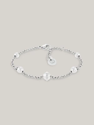 Pulseira de aço inoxidável com esfera metálica