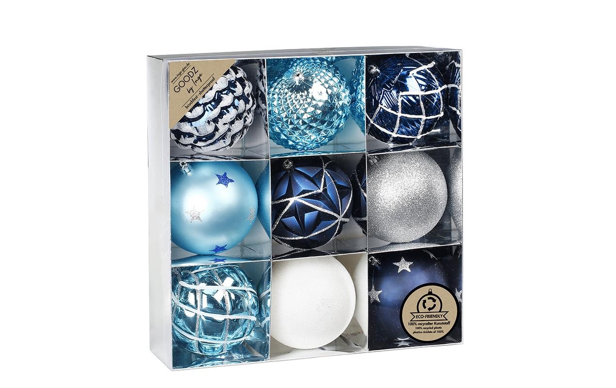 Weihnachtsbaumkugel »Inge Weihnachtskugel, blau, 9 Stk.«