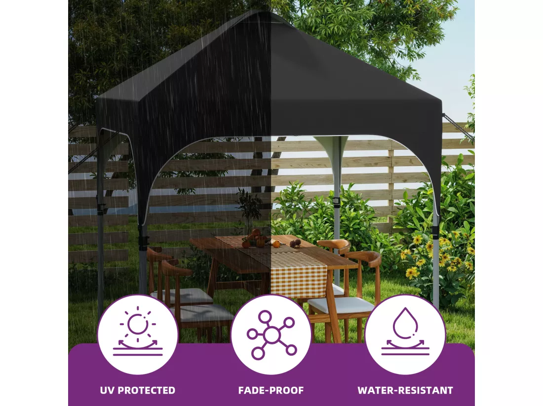 YITAHOME 2.5x2.5M Instant Pop Up - Tente de camping Pliante et imperméable - Noir