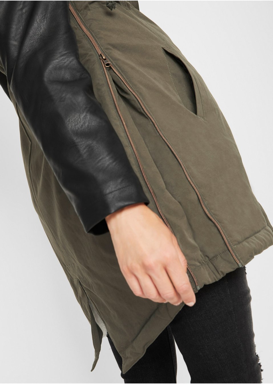 Veste de grossesse et de portage avec doublure en maille peluche